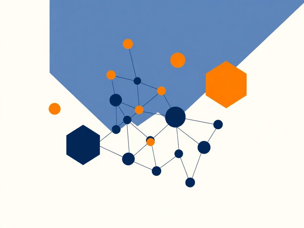 Abstract network of glowing nodes representing artificial intelligence